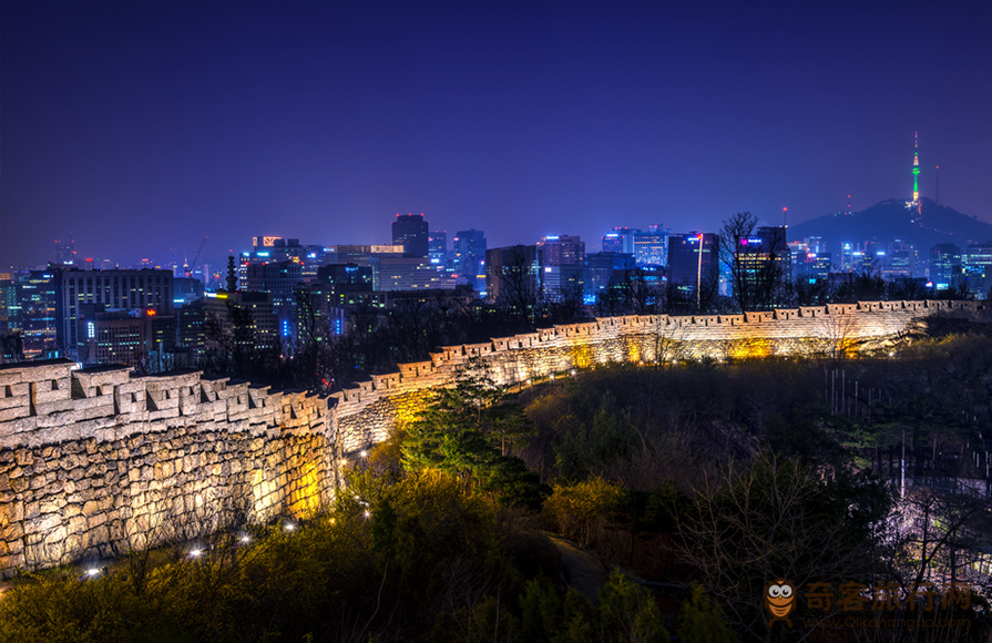 首尔夜景约会地——骆山   公 园